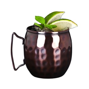 192-MM100 14 oz Moscow Mule Mug - Hammered Finish, Short, Copper