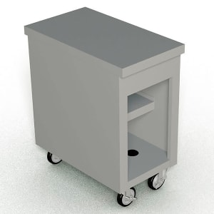 212-TST18SS 18" Mobile Serving Counter w/ Shelves & Stainless Top
