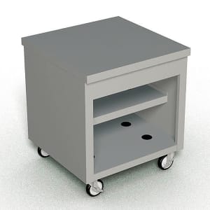 212-TST32SS 32" Mobile Serving Counter w/ Shelves & Stainless Top