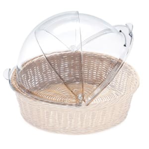284-CO2098 16 1/4" Round Basket Cover Only for WB 1551, Polycarbonate, Clear