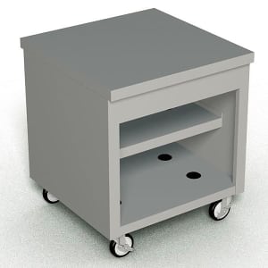 212-TST32PG 32" Mobile Serving Counter w/ Shelves & Stainless Top