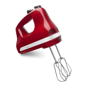 449-KHM512ER 5 Speed Hand Mixer w/ 2 Stainless Turbo Beater Accessories, Empire Red