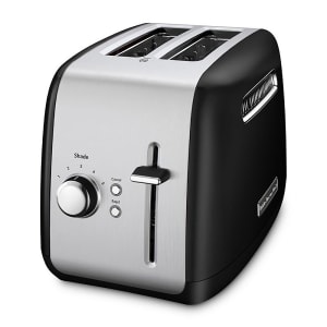 449-KMT2115OB 2 Slice Toaster - Manual High-Lift Lever, Crumb Tray, Black