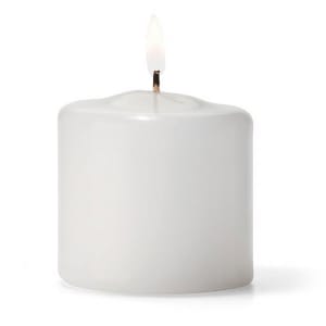 461-P25W36 Pillar Candle, 2 1/2" x 2 1/2", Wax, White