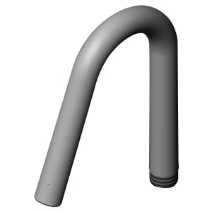 064-00028740 Hook Nozzle, Chrome Plated Brass