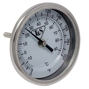 064-00379945 0 to 200F Thermometer w/ T&S Logo