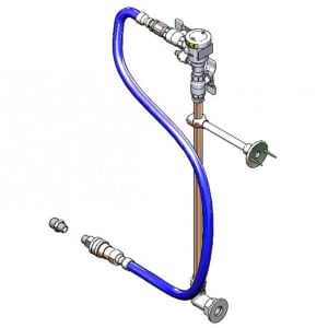 064-0RKSK Flexible Water Connector, Quick Disconnect, 3/8 x 18" Riser