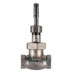 064-01192725 1/2" NPT Globe Valve w/ Handle Adapter, Chrome Finish