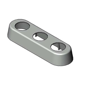 064-01937440 Escutcheon for 4" Workboard Faucets, Polished Chrome Plated