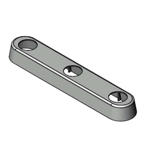 064-01937540 Escutcheon for 8" Workboard Faucets, Polished Chrome Plated