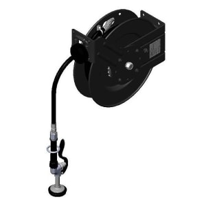 064-5HR23201 Equipment Open Hose Reel, 35 ft, Powder Coated Steel, Spray Valve
