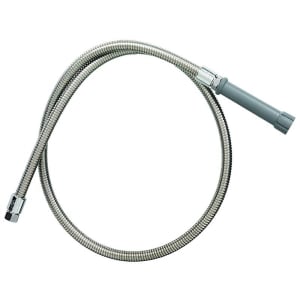 064-B0084H Hose, 84"L, Flexible, Spray Valve Handle, Stainless Steel