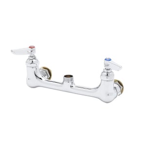 064-B0230CCLN Sink Mixing Faucet, Wall Mount, 8" Centers, Lever Handles