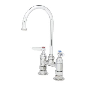 064-B0325 Deck Mount Faucet - 6" Swivel Gooseneck Spout, 4" Centers