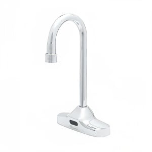 064-EC3107 Deck Mount Electronic Faucet - 4" Centers, Gooseneck Spout, Chrome Plated Brass