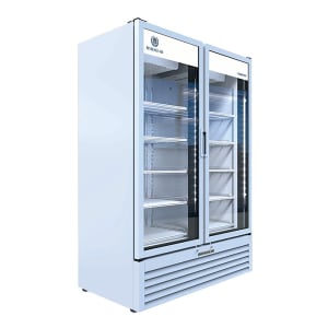 118-MT531W 54 1/4" MarketMax™ Two Section Glass Door Merchandiser - (2) Left/Right Hinge Doors, White, 115v