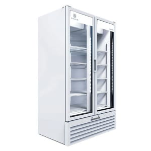118-MT341W 39 1/2" MarketMax™ Two Section Glass Door Merchandiser - (2) Left/Right Hinge Doors, White, 115v