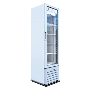 118-MT081H6W 18 7/8" MarketMax™ One Section Glass Door Merchandiser - (1) Right Hinge Door, White, 115v