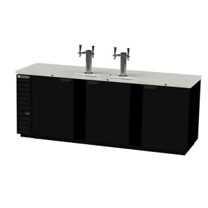 118-DD94HC1B 95" Kegerator Beer Dispenser w/ (5) Keg Capacity - (2) Column, Black, 115v