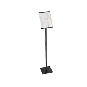 151-11534613 46" Freestanding Sign Display Stand - 8 1/2" x 11" Frame, Metal, Black