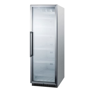 162-SCR1400WCSS 23 5/8" SCR Series One Section Glass Door Merchandiser - (1) Right Hinge Door, Silver, 115v