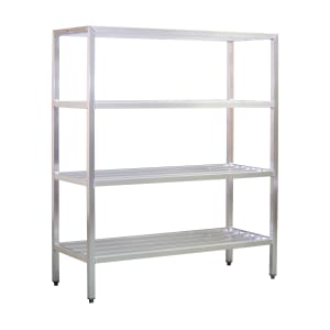 098-1067 60" Heavy-duty Shelving Unit w/ 1500 lb Capacity, Aluminum