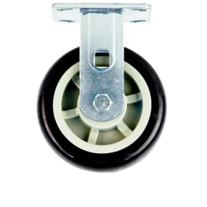 098-C518 Rigid Plate Caster w/ 6" Diameter & 700 lb Capacity, Polyurethane Wheel Tread