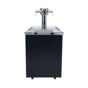 711-MDD23WEE 25" Dual Zone Wine Dispenser w/ (4) 1/6 Size Keg Capacity - (1) Column & (4) Taps, Black, 115v