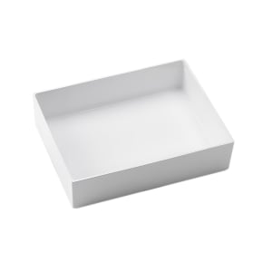 166-BB1WH Bento Box - 10 4/5" x 8 1/4", Plastic, White