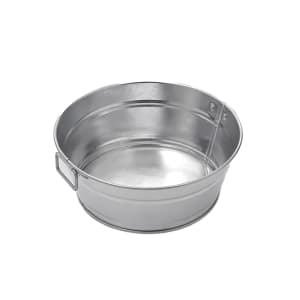 166-MTUB83 37 oz Round Serving Tub w Side Handles - 8"D x 3 1/8"H, Tin