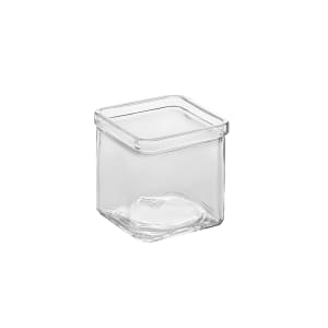 166-GJ8 8 oz Square Glass Jar