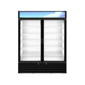 440-RM49HCBLK 60" RM Series Two Section Glass Door Merchandiser - (2) Left/Right Hinge Doors, Black, 115v