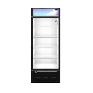 440-RM26HCBLK 29 3/4" RM Series One Section Glass Door Merchandiser - (1) Right Hinge Door, Black, 115v