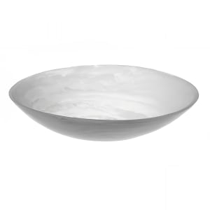 166-WSBL15 15 3/4" Round Translucence Bowl - White Swirl Resin