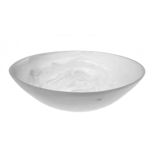 166-WSBM11 11 9/16" Round Translucence Bowl - White Swirl Resin