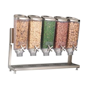 209-EZP2883 Countertop Dry Food Dispenser, (5) 1 gal Hoppers
