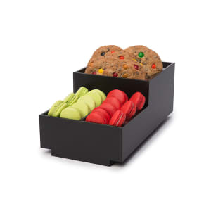 209-BD112 Plastic Condiment Tray w/ (3) Compartments, Black