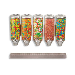 209-EZP2890 Wall-Mount Dry Food Dispenser, (5) 1 gal Hoppers