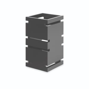 209-SW102 12" Square Multi-Level Riser - Bamboo, Black Gloss Finish