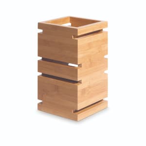 209-SW100 12" Square Multi-Level Riser - Bamboo, Natural Finish