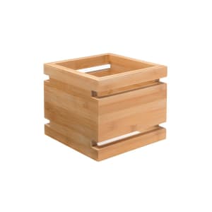 209-SW101 6" Square Multi-Level Riser - Bamboo, Natural Finish