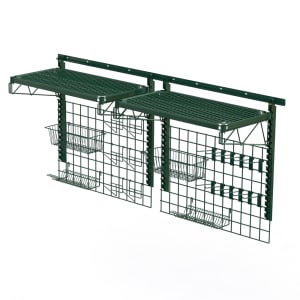 001-CR3COMP72 Wall Mount Sink Shelving - 72"W x 20 1/2"D x 37"H, Epoxy Coated
