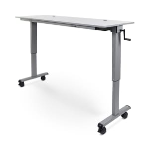 304-STANDNESTC72 72" Adjustable Flip Top Table - Steel Frame, Gray Tabletop