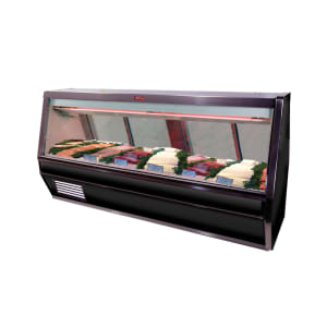 367-SCCFS40E10LED 124-1/2" Full Service Fish/Poultry Case w/ Straight Glass - (5) Pans, 115v
