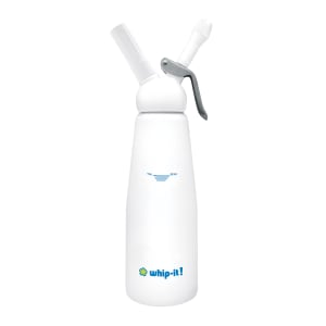 565-DCEXPL07 1 liter Whipped Cream Dispenser w/ (3) Nozzles - Aluminum, White