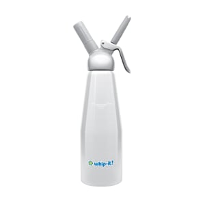 565-DCELEML01 1 Liter Whipped Cream Dispenser w/ 3 Nozzles - Aluminum, Silver 