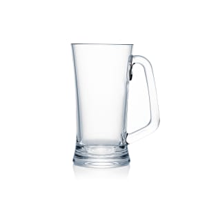 706-N403503 17 3/4 oz Design Beer Mug, Plastic, Clear