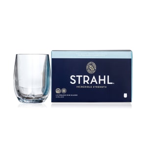 706-N407501 8 oz Design Stemless Osteria Chardonnay Glass (4 pc), Plastic, Clear