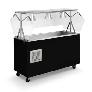 175-R38717 60" Affordable Portable™ Cold Food Bar - (4) Pan Capacity, Floor Model, Black