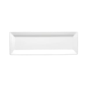 324-F8010000415S Rectangular Buffalo Serving Tray - 16" x 5 1/2", Porcelain, Bright White